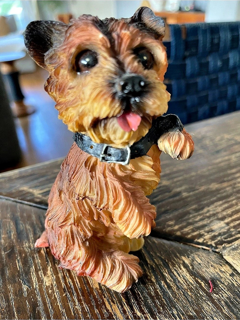 Yorkshire Terrier Dog Figurine Brown & Black